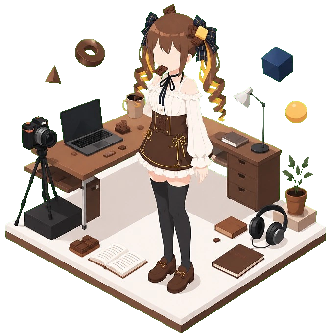 ちょこばたの作業空間を描いたアイソメトリックビジュアル